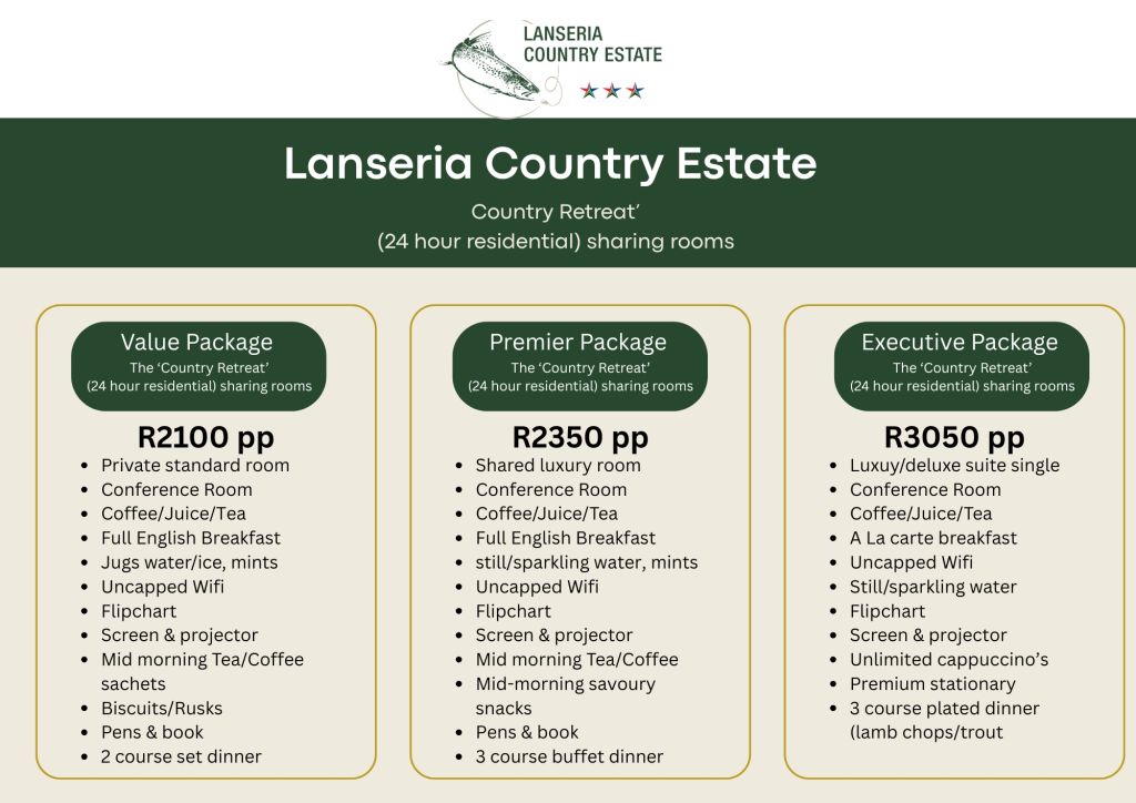 Conference Packages - Country retreat sharing